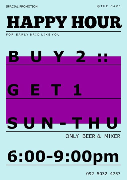 HAPPY HOUR THE CAVE MYANMORE